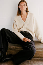 LORANA CARDIGAN IN BEIGE MELANGE
