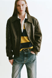 REDLEY LEATHER BOMBER JACKET IN REDLEY LEATHER BOMBER JACKET