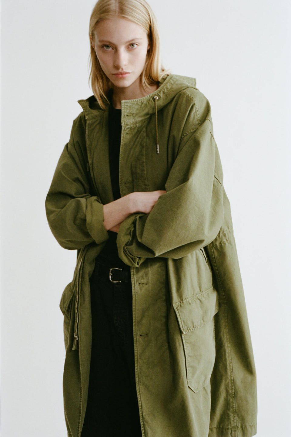 DELMAR COTTON PARKA IN DARK LAUREL