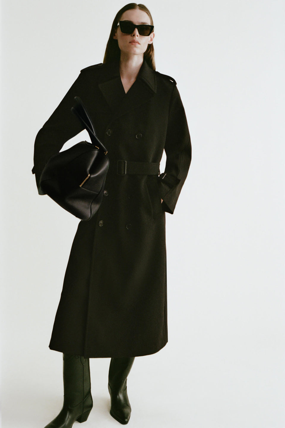 MARIN TRENCH COAT IN BLACK