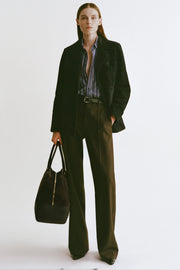 ETOILE WOOL PANT IN BROWN HERRINGBONE