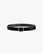 GABRIELE BELT IN BLACK W/ GOLD BUCKLE