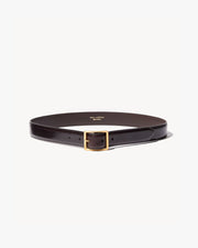 GABRIELE BELT IN ESPRESSO W/ ANTIQUE GOLD BUCKLE