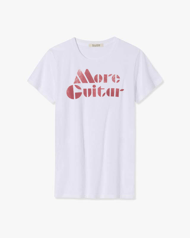 LANA TEE - MORE GUITAR IN WHITE/RED PRINT