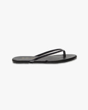 NL X TKEES LEATHER FLIP FLOP IN BLACK