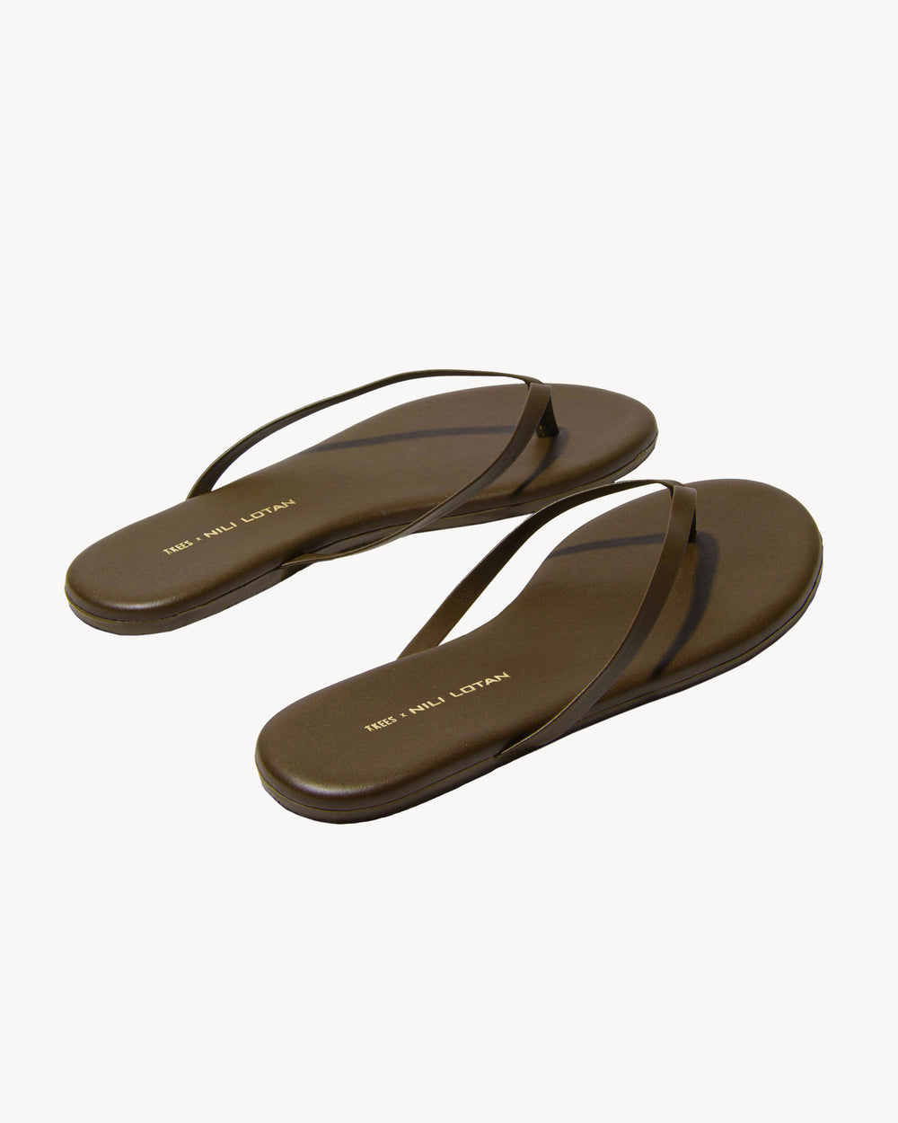 NL X TKEES LEATHER FLIP FLOP IN OLIVE GREEN