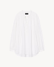 NEVILLE BLOUSE IN IVORY DOBBY STRIPES