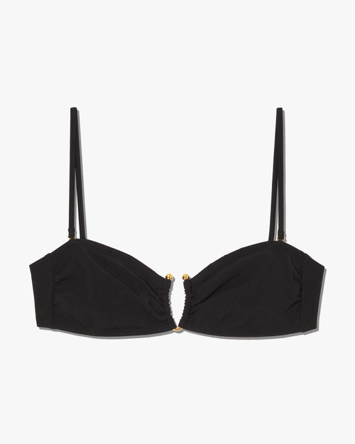 BANDEAU BIKINI TOP IN BLACK