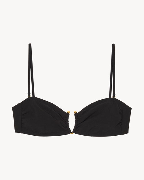 BANDEAU BIKINI TOP IN BLACK