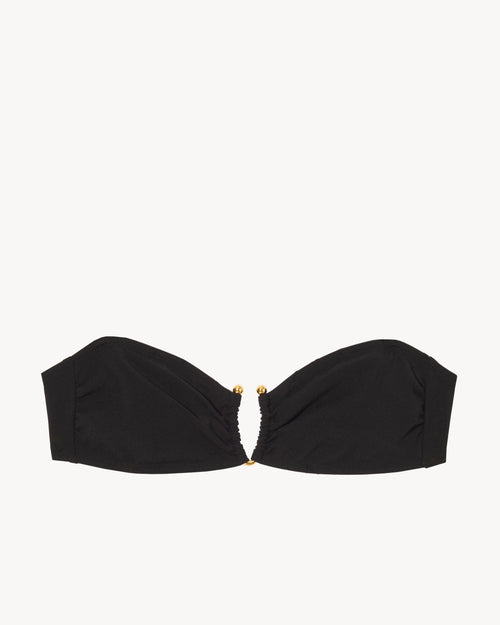 BANDEAU BIKINI TOP IN BLACK