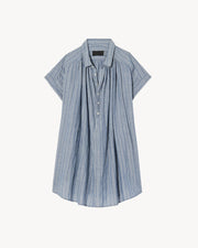 NORMANDY BLOUSE IN NAVY/IVORY STRIPE