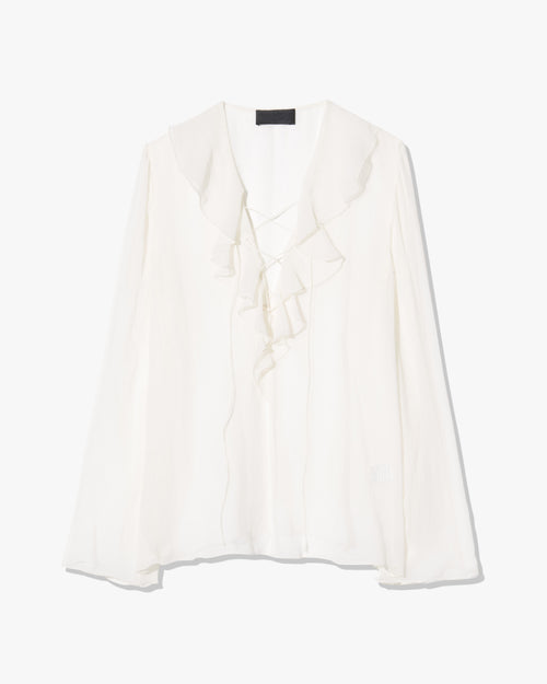 GISELLA SILK BLOUSE IN IVORY