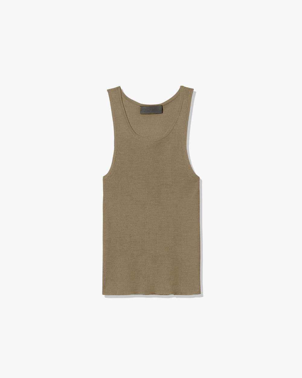 LOTTIE SILK KNIT TANK IN MILITARY GREEN