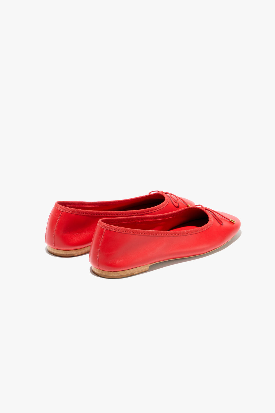 LEATHER BALLET FLAT IN RED