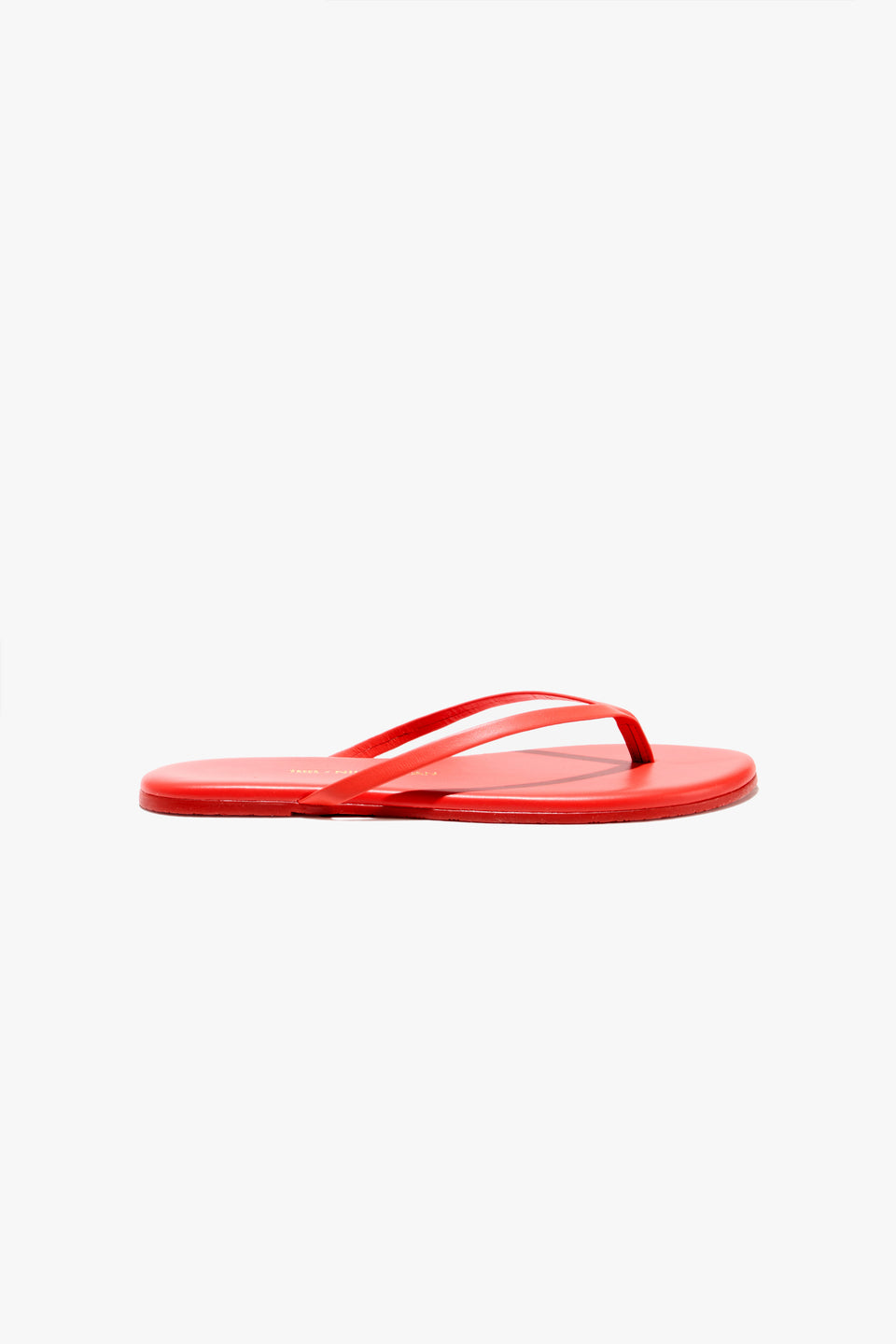 NL X TKEES LEATHER FLIP FLOP IN RED
