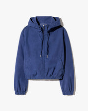 CLYDE HOODED WINDBREAKER IN FADED SAPPHIRE