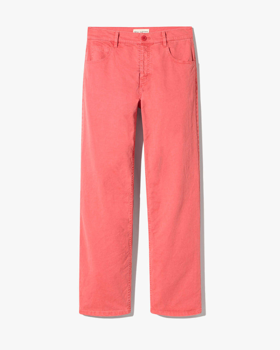 LORIMER PANT IN VINTAGE WASHED - FADED RED