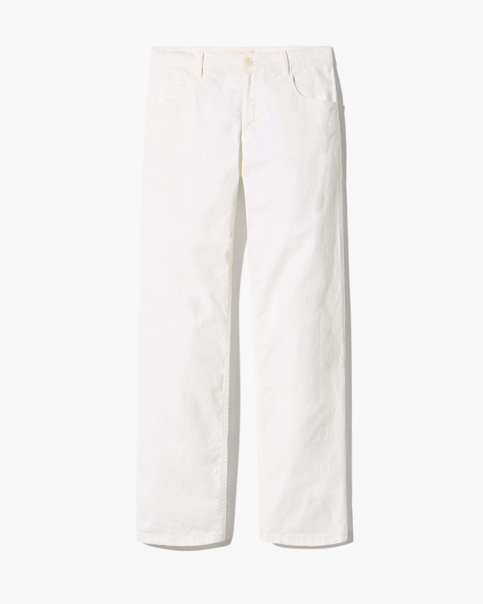 LORIMER COTTON PANT IN WHITE