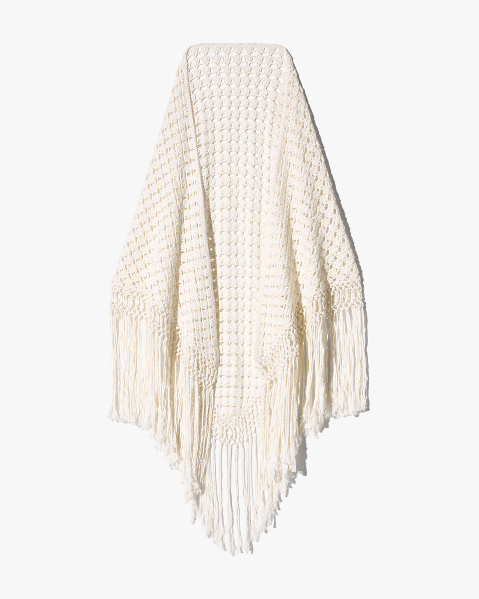 ROBIN CROCHET SHAWL IN IVORY