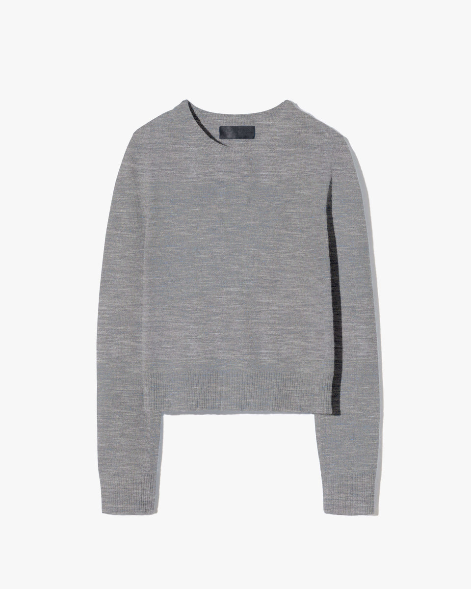 VENUS CASHMERE SWEATER IN MEDIUM GREY MELANGE