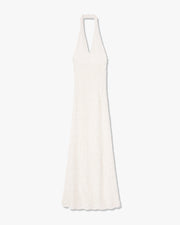 EDDIE KNIT HALTER DRESS IN IVORY