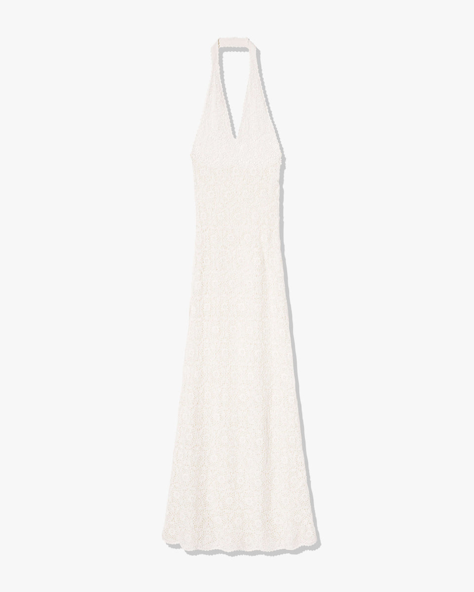 slim fit dress slacks Cotton & Linen Halter A Line Long Dress main image 1