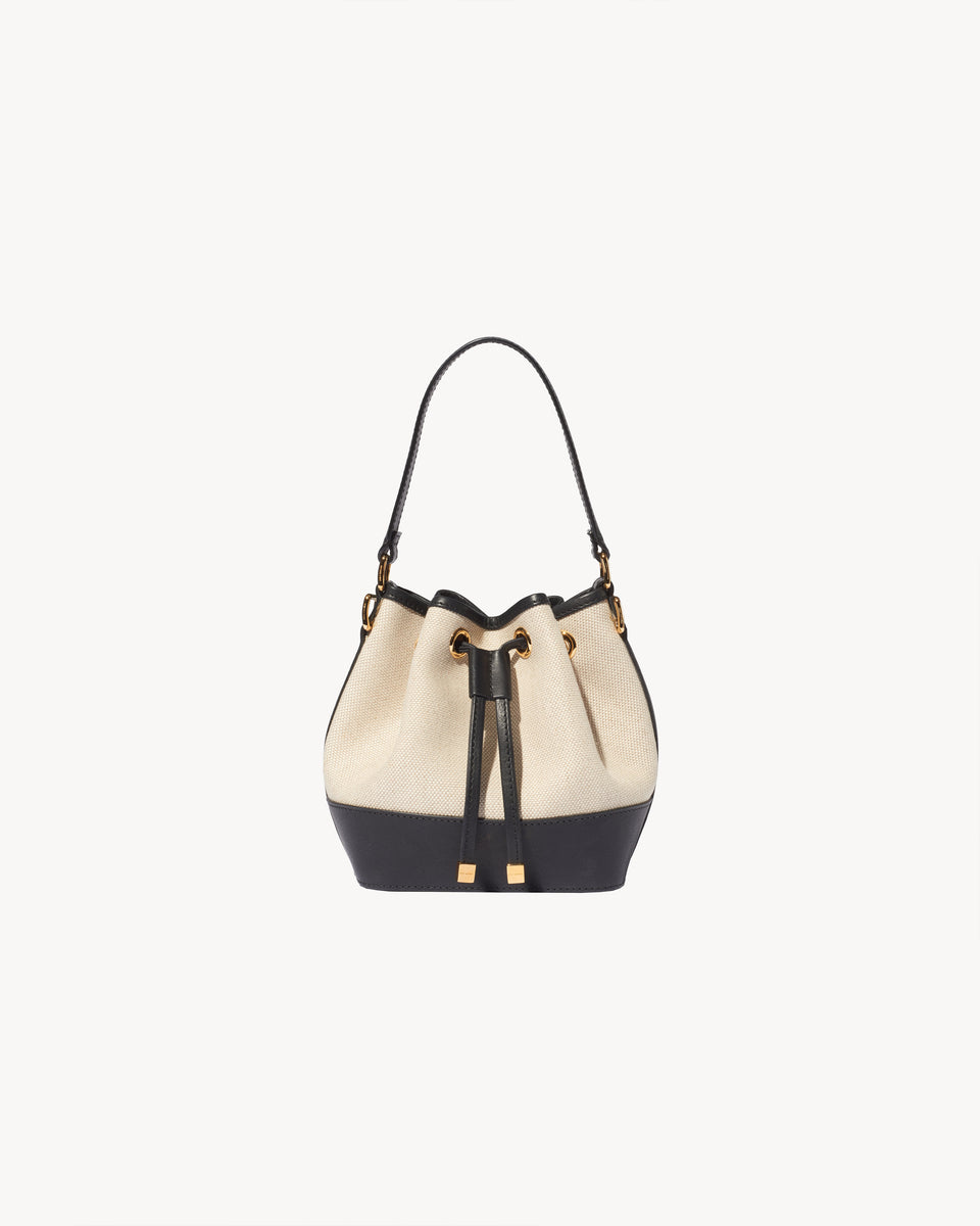 BRIGITTE MINI BAG IN NATURAL/BLACK/GOLD HW