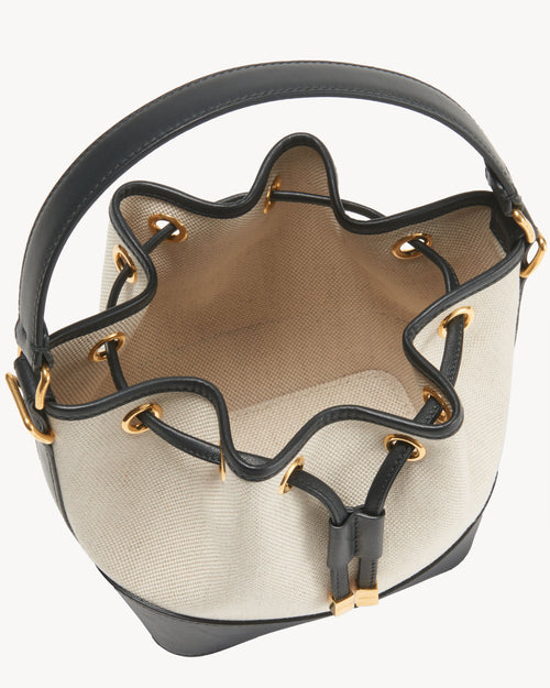 BRIGITTE MINI BAG IN NATURAL/BLACK/GOLD HW