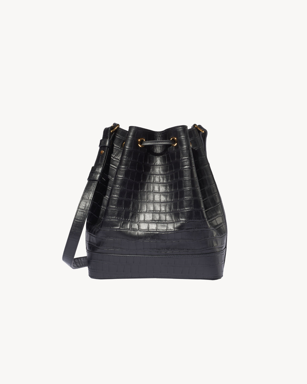 BRIGITTE BUCKET BAG IN BLACK AND GOLD