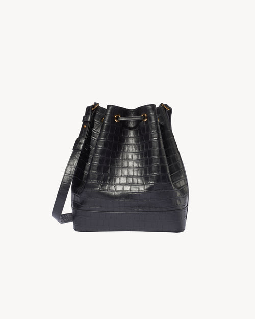 BRIGITTE BUCKET BAG IN BLACK AND GOLD