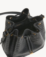 BRIGITTE BUCKET BAG IN BLACK AND GOLD