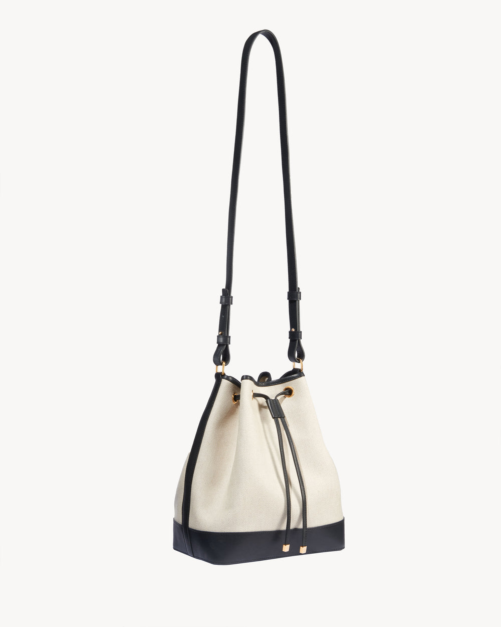 BRIGITTE BUCKET BAG IN NATURAL/BLACK/GOLD HW