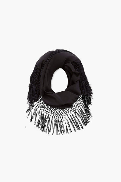 Black Square Silk Scarf | Nili Lotan