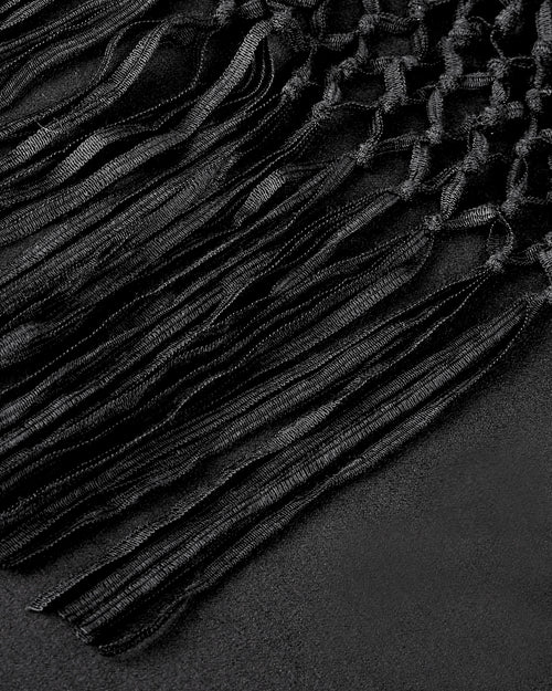 SQUARE SILK SCARF IN BLACK