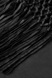 SQUARE SILK SCARF IN BLACK