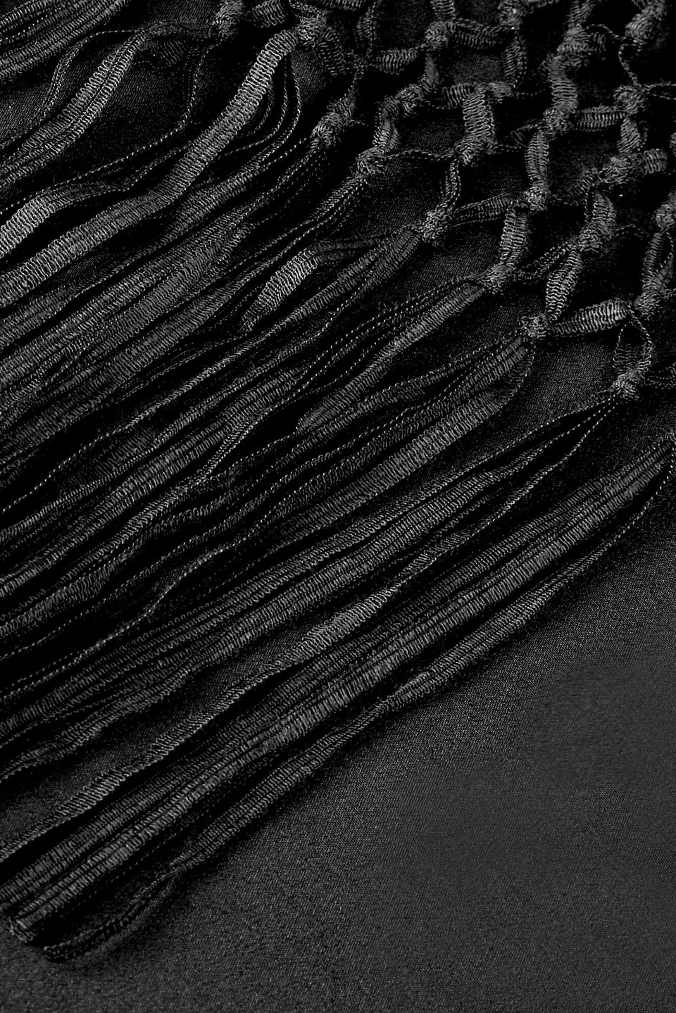SQUARE SILK SCARF IN BLACK