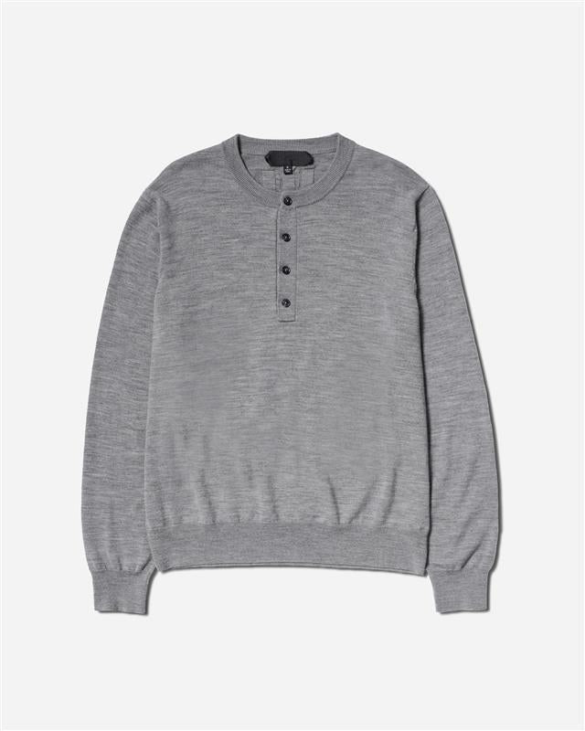 WYLIE SWEATER IN MEDIUM GREY MELANGE