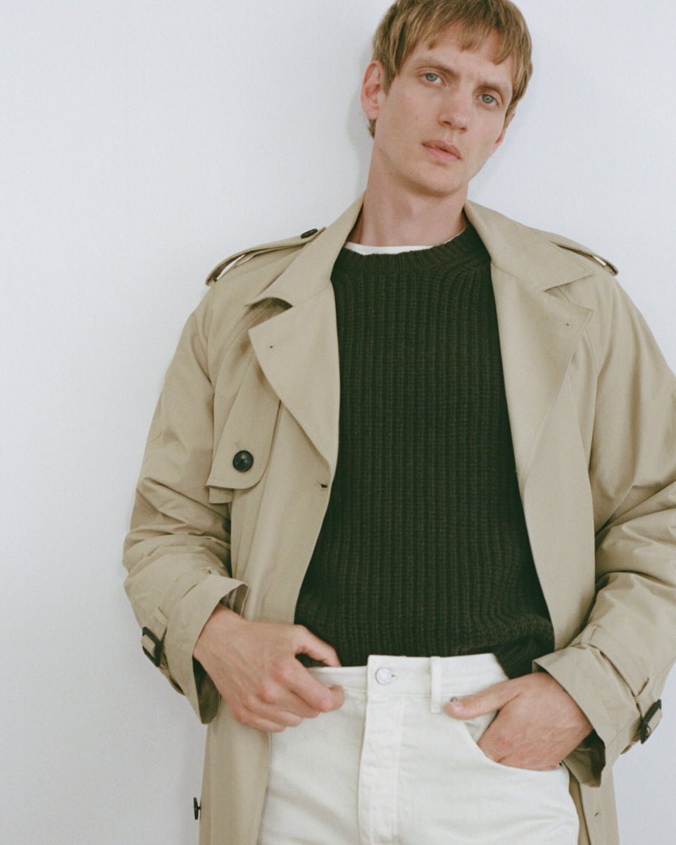 KIERAN TRENCH COAT | Men's Double Breasted Water Resistant Cotton