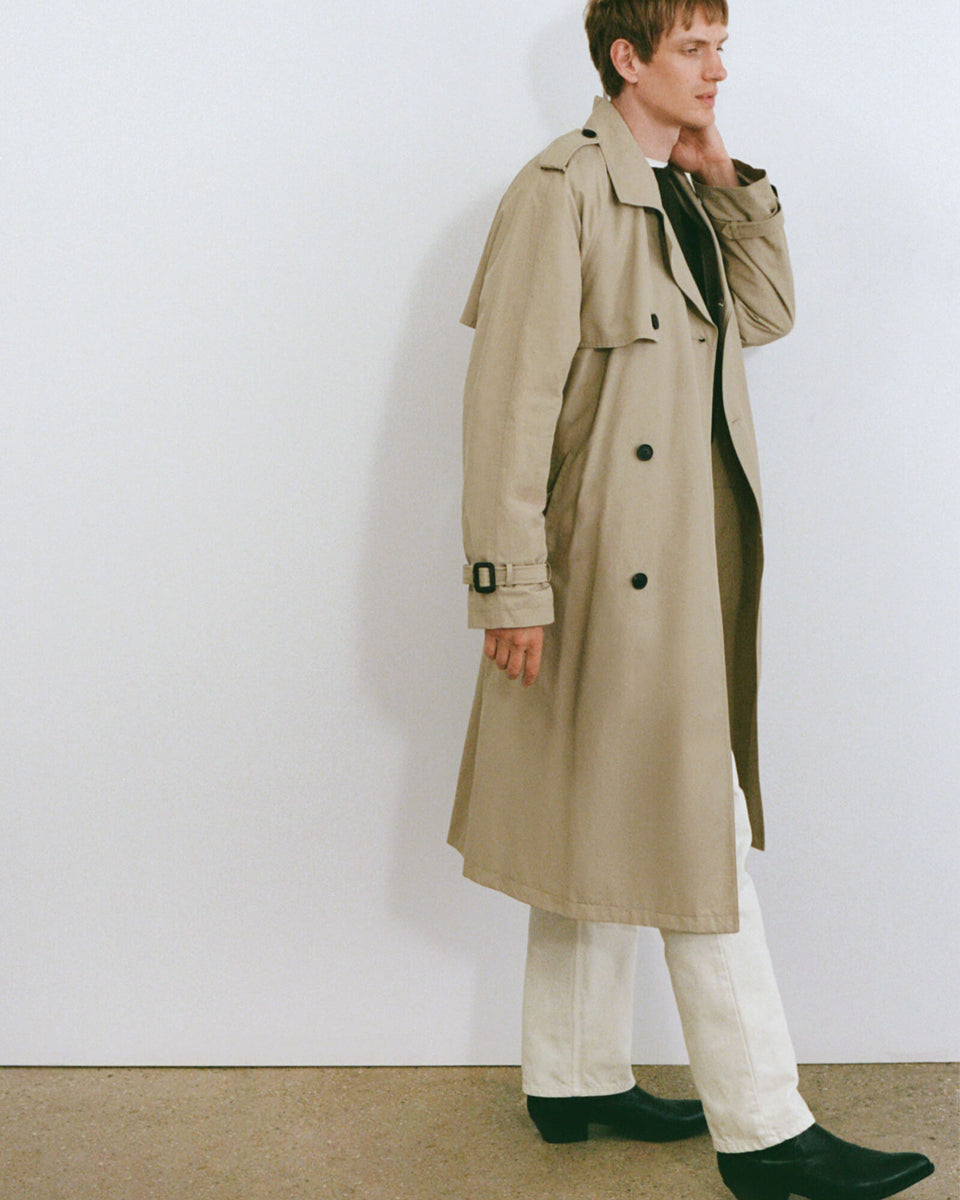 KIERAN TRENCH COAT IN KHAKI