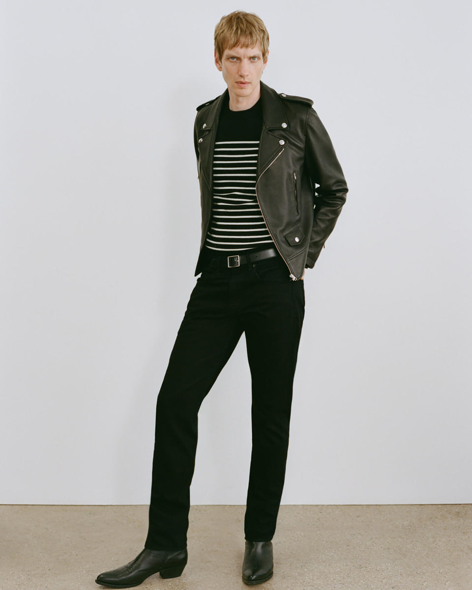 COMET LEATHER JACKET IN BLACK