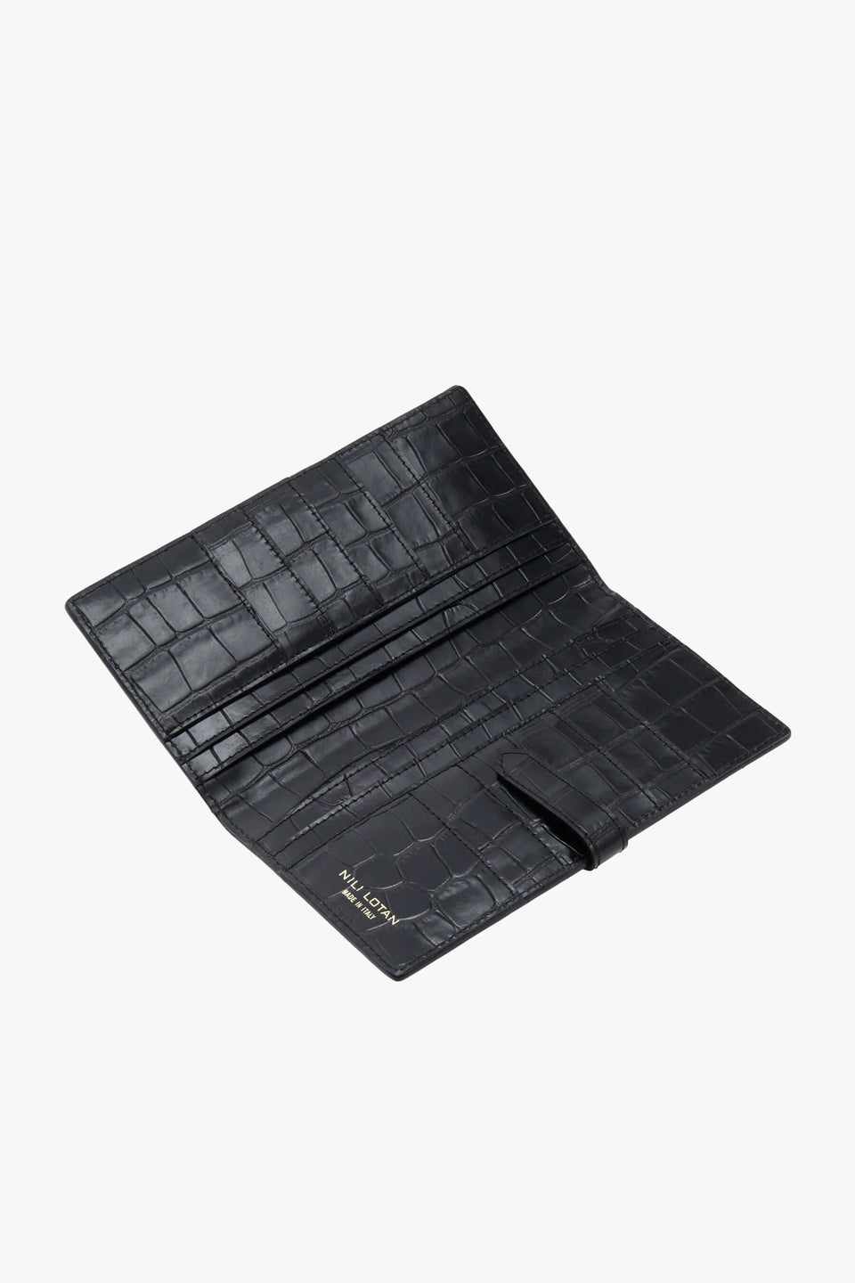 LE CATHERINE WALLET IN BLACK AND GOLD