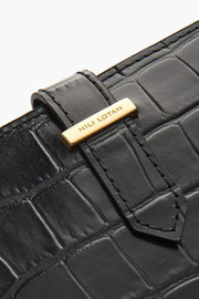 LE CATHERINE WALLET IN BLACK AND GOLD