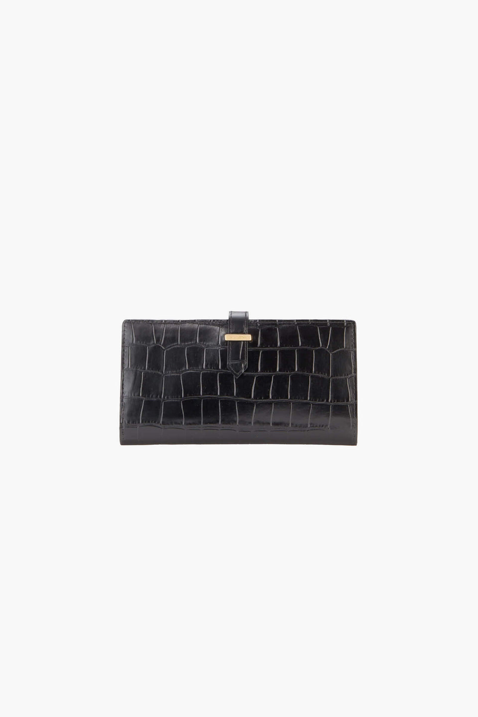 LE CATHERINE WALLET IN BLACK AND GOLD