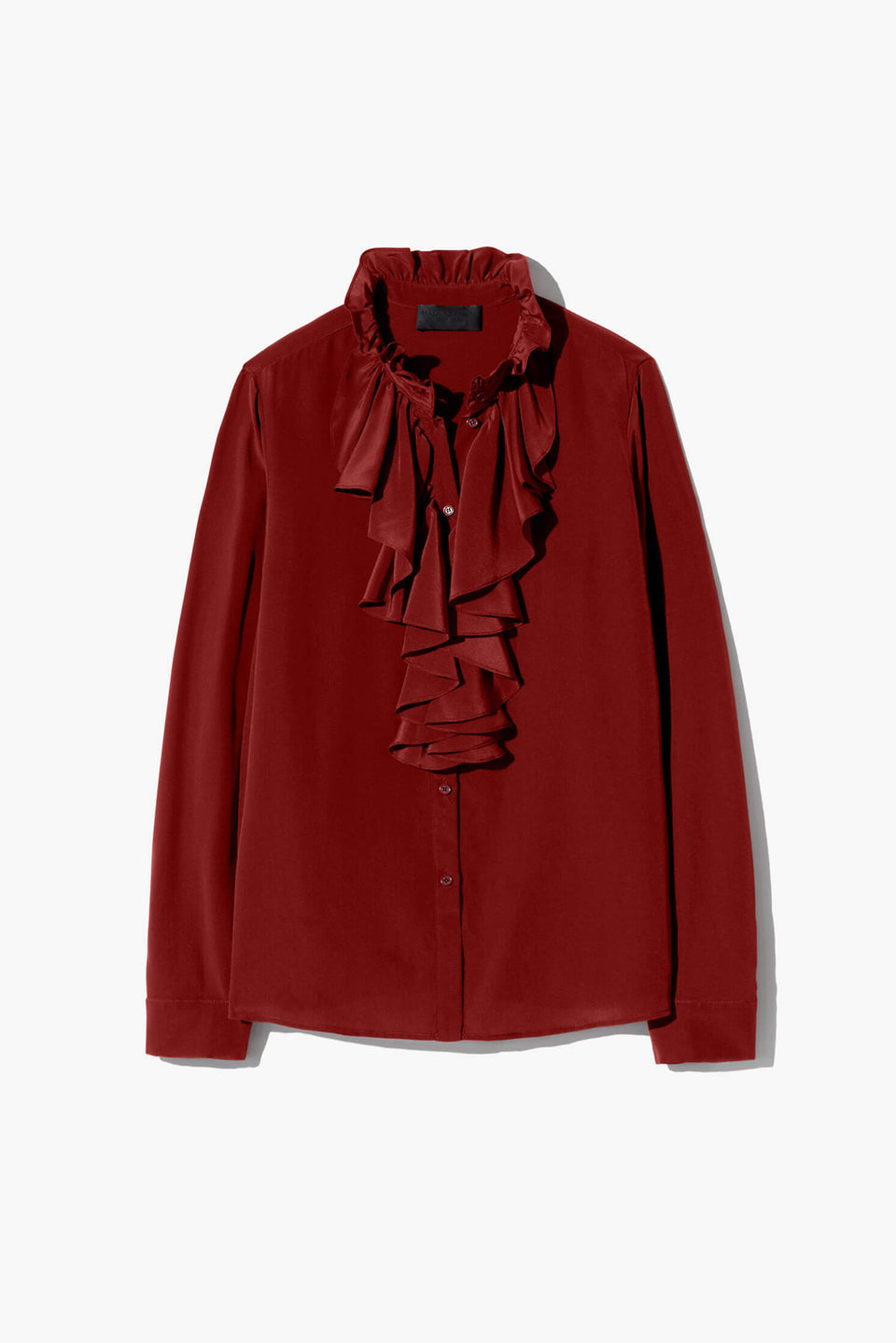 LILY SILK BLOUSE IN CRIMSON