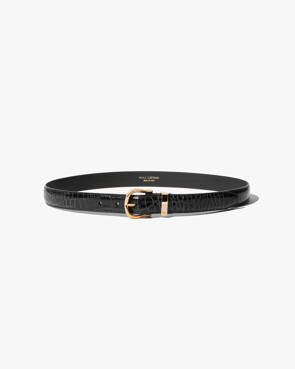 Nili Lotan Louise Croc-effect Leather Belt - Women