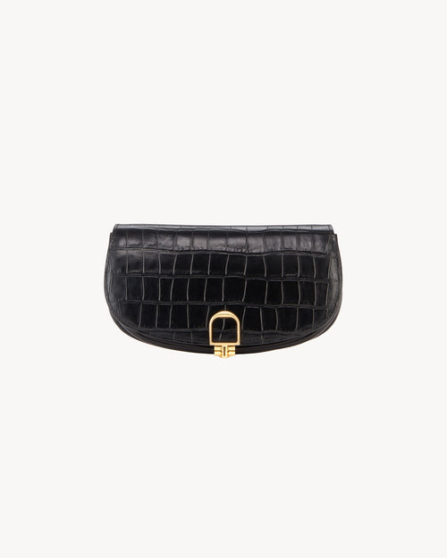 LA LUNE CLUTCH IN BLACK AND GOLD