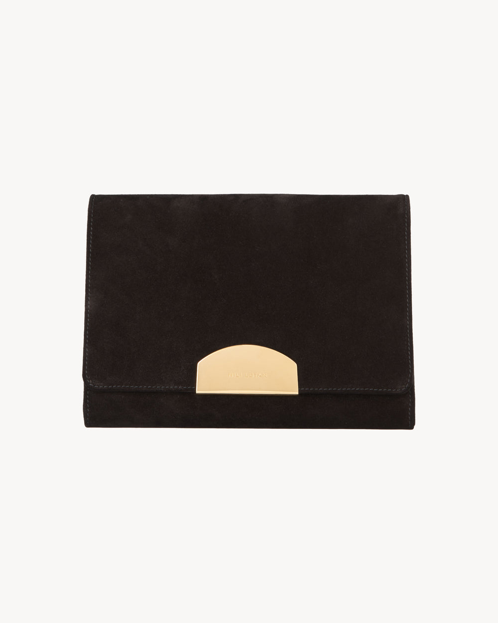 LE AGNES CLUTCH IN BLACK AND GOLD