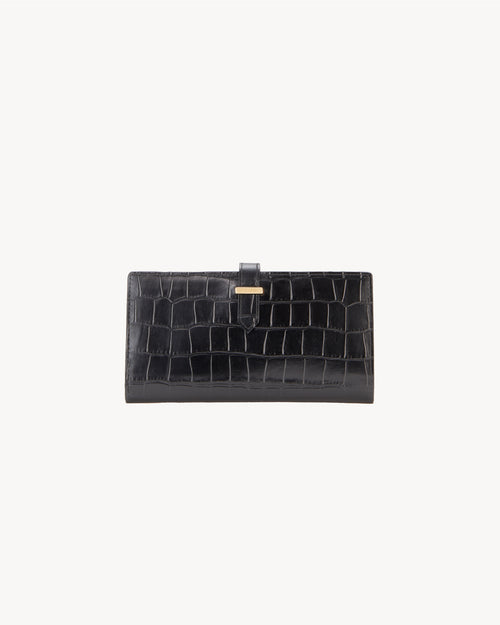 LE CATHERINE WALLET IN BLACK AND GOLD