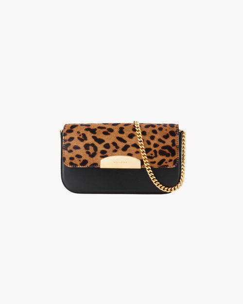 LE MIA CHAIN BAG IN LEOPARD PRINT