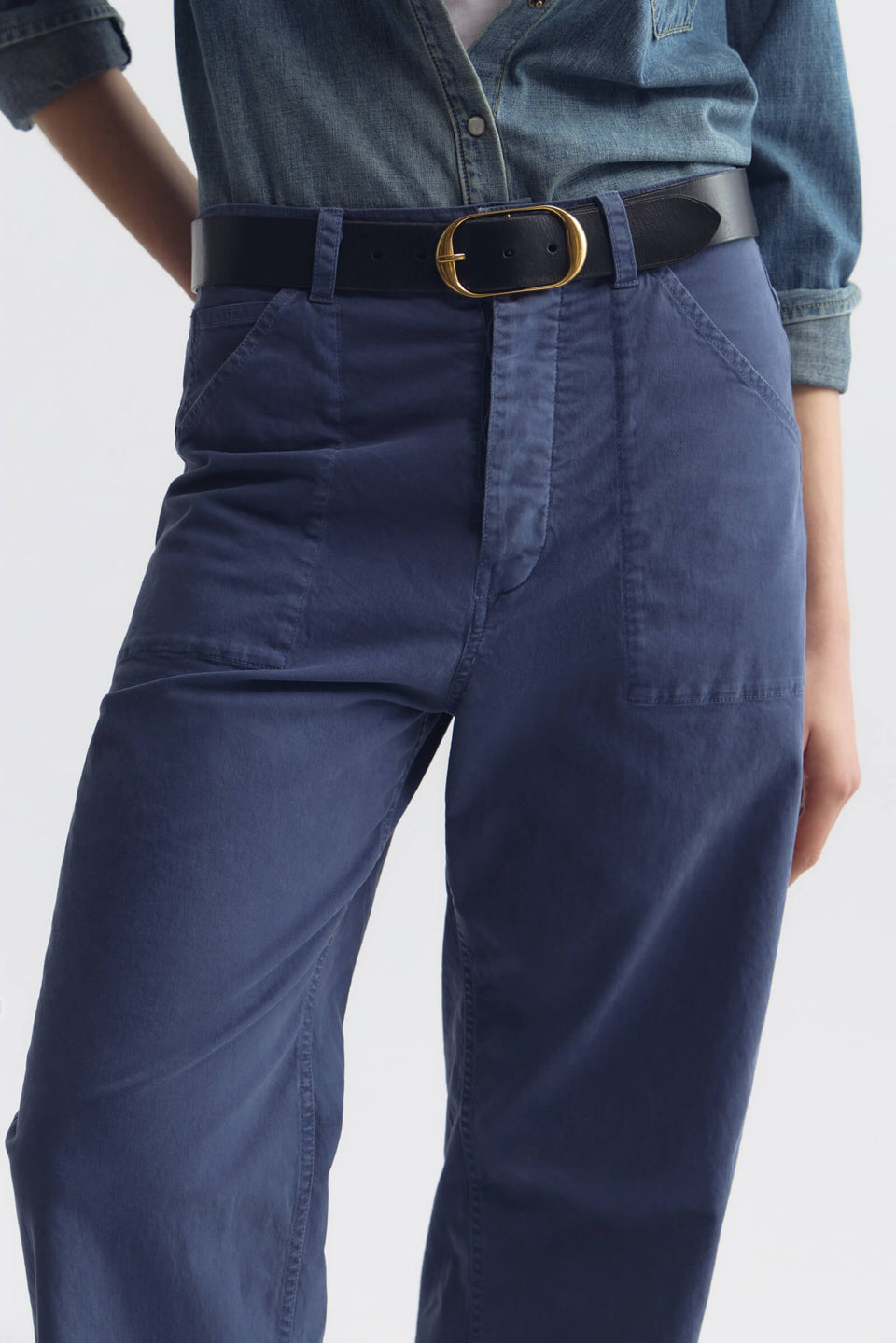 WHITNEY PANT IN VINTAGE WASHED - FRENCH NAVY